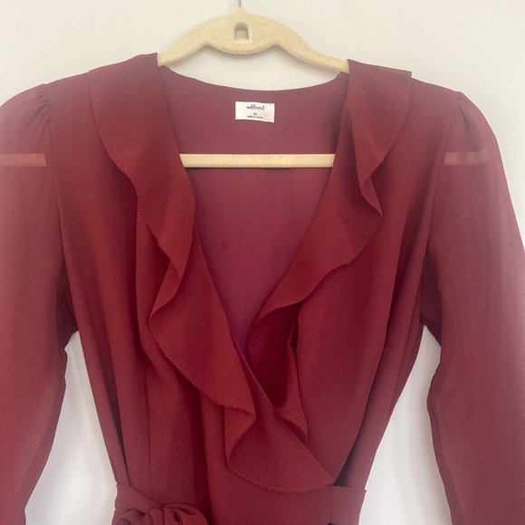 Aritzia Ruffle Wrap Dress - Picture 3 of 7